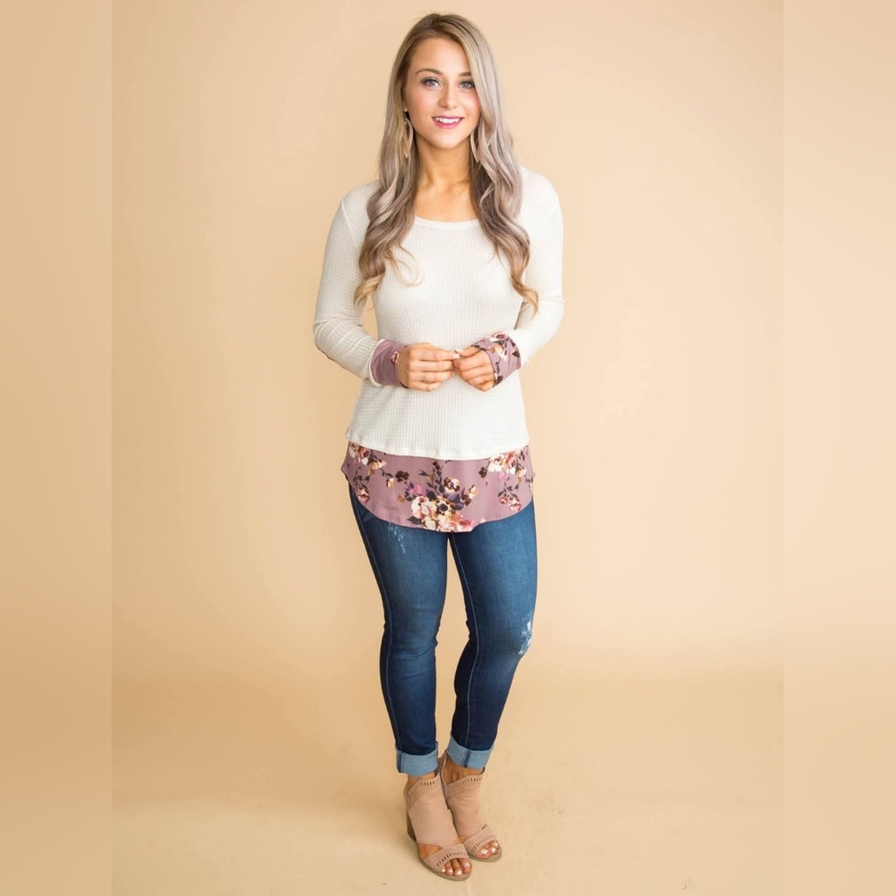 Almond floral top
